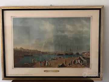 Litografia porto di Bisceglie 1790