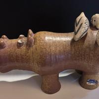 Ippopotamo con uccelli, "Africa" di Lisa Larsson