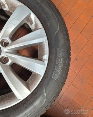 2 PNEUMATICI 4 STAGIONI 215/60 R16 99V CON CERCHIO