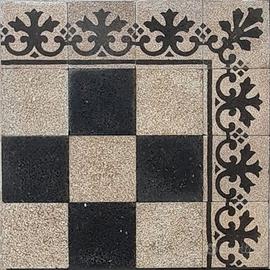 Mattonelle graniglia d'epoca, cementine decorate