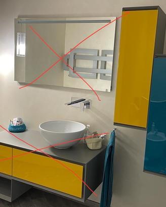 Tre moduli per arredo bagno marca Rifra