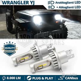 Lampadine LED H4 Per JEEP WRANGLER YJ Luci 6500K