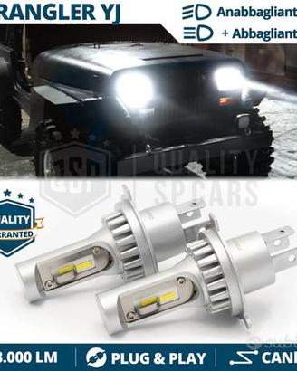 Lampadine LED H4 Per JEEP WRANGLER YJ Luci 6500K