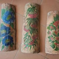 Tegole antiche decorate a mano