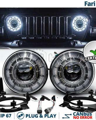 Fari LED + STAFFE per Jeep Wrangler JL OMOLOGATI