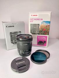 Canon EF-S 10-18mm con filtri