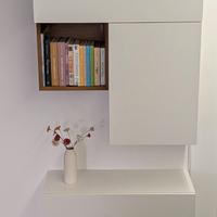 Mobile Soggiorno Sospeso Pianca Bianco e Rovere