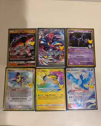 Lotto carte pokemon 30 anniversario