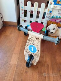 Triciclo per bimbi in legno col nome del tuo bimbo