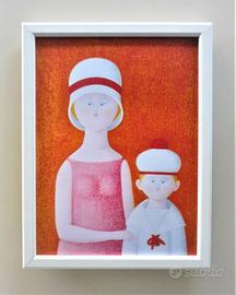 Quadro Zelda e Marinaretto di Antonio Bueno con co