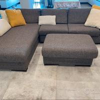 Divano angolare con penisola + pouf