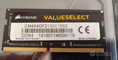 RAM CORSAIR 4GB DDR4 per notebook