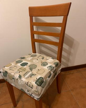 4 Cuscini per sedia a fascia,sfoderabili ,alti 5cm