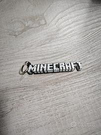 Portachiavi scritta minecraft 3D