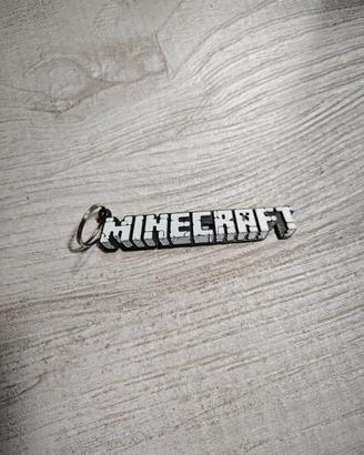 Portachiavi scritta minecraft 3D