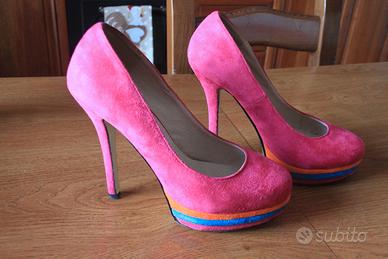 Decoltè Donna tipo scamosciato fucsia n. 40