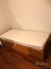 letto singolo contenitore + materasso 