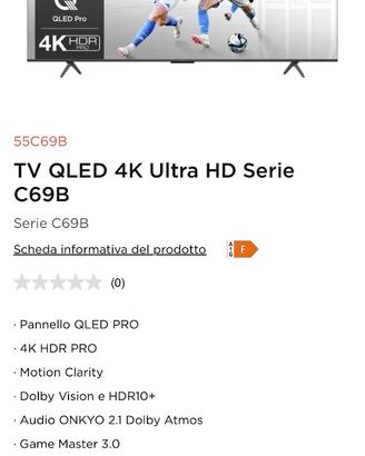 Smart tv tel 55 pollici