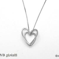 Collana comete con cuore di diamanti