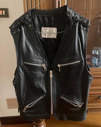 Gilet  smanicato moto bikers custom chopper cafe