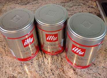 n. 3 barattoli vuoti Illy caffè a chiusura ermetic