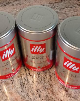 n. 3 barattoli vuoti Illy caffè a chiusura ermetic