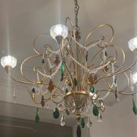 Lampadario in cristallo e vetro di Murano