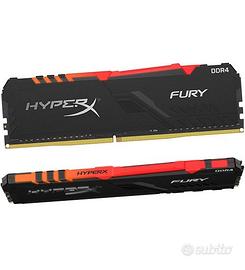 KIT GAMING RAM 16GB DDR4 3600MHZ HYPERX FURY RGB