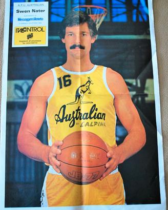 Poster Basket "Swen Nater" Stagione 1984/85 Udine