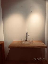 Lavabo da appoggio vetro murano