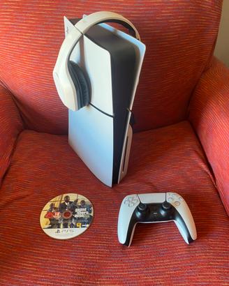 Ps5 Slim disco + cuffie gaming + GTA 5