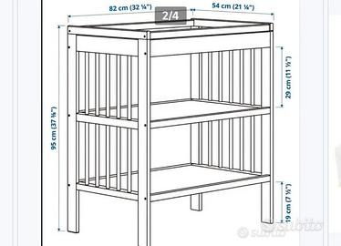 Fasciatoio ikea con accessori