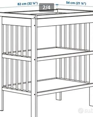 Fasciatoio ikea con accessori
