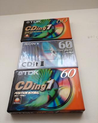 3cassette audio vergini imballate TDK