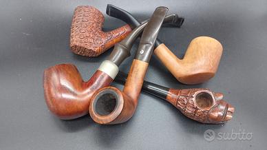 lotto pipe vintage radica