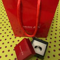 Anello in ceramica incrociato nero tg 14