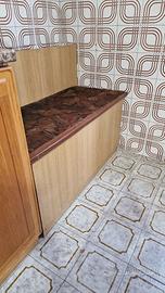 Cassapanca in legno con seduta