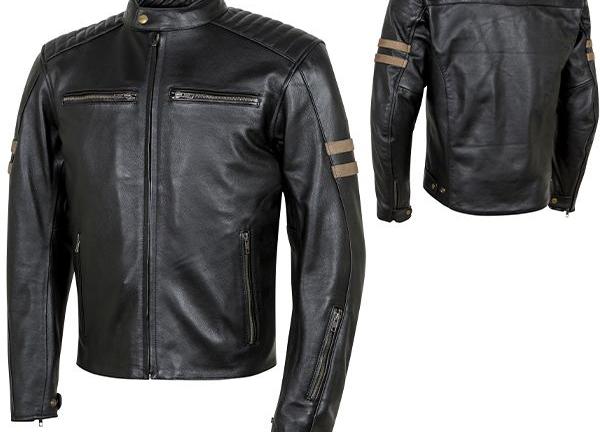 GIACCA PELLE VINTAGE RETRO MOTO MOORE NERO MORBIDA