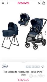 Trio Peg Perego Blue Shine NUOVISSIMO 
