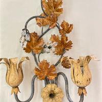 Applique in ferro battuto e cristalli