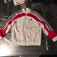 Adidas felpa bambino chiusura lampo doppio