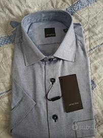 Camicia James Ross azzurra micro-texture, tg. 40