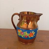 brocca in ceramica vintage con finitura lustre col