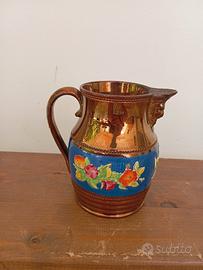 brocca in ceramica vintage con finitura lustre col