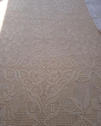 Coperta matrimoniale di cotone all' uncinetto