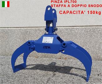 Pinza legna IPL700 con staffa a doppio snodo