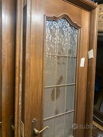 PORTE CON VETRI E PIENE IN LEGNO MASSICCIO NOCE