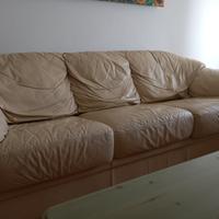  Divano e poltrona in vera pelle   Divani&Divani