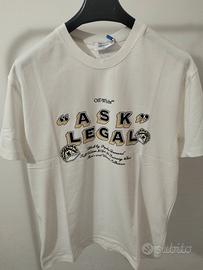 T-Shirt Off White Ask Legal bianca varie taglie.