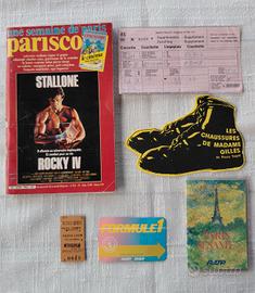 Viaggio Roma-Parigi 1986 BIGLIETTI + PARISCOPE